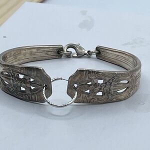 Vintage Art Nouveau style spoon handles bracelet.